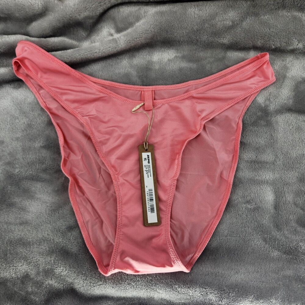Skims Women's Medium Melon Pink Shine Foundations Dipped Bikini NWT - Picture 4 of 7